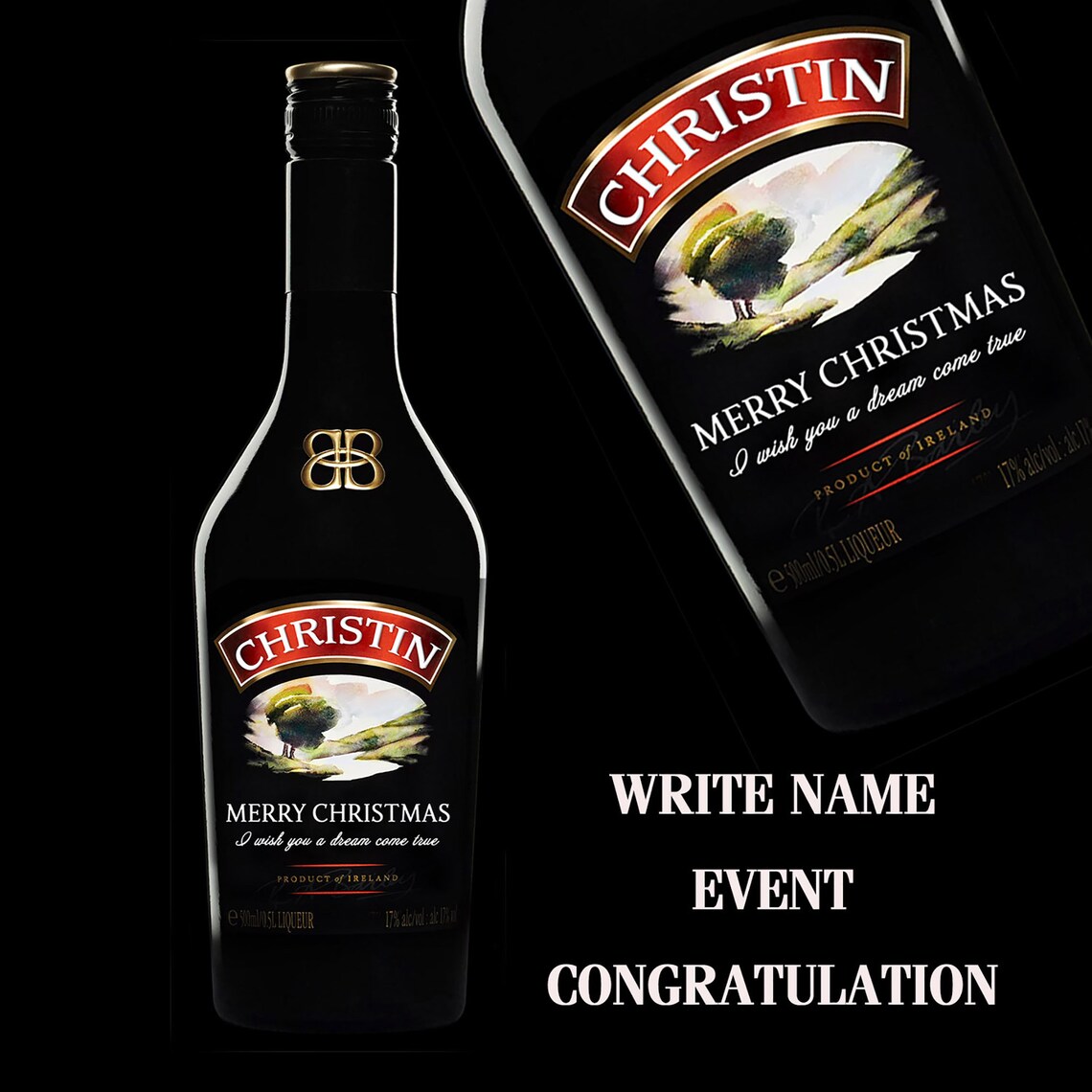Personalized Bailey’s Labels, Custom Bailey's Liquor Label, Bailey Gift ...