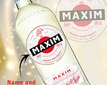 Personalized Martini  Label, Custom Wine Stickers, Asti Lable, Personalised Italian  Wine Label  Funny Novelty Gift Birthday Anniversary