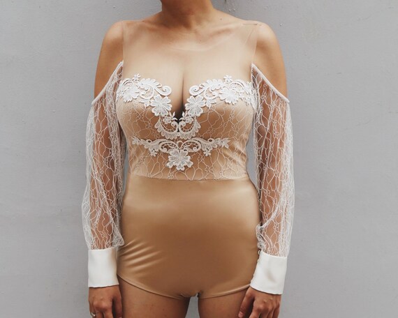 lace bridal bodysuit