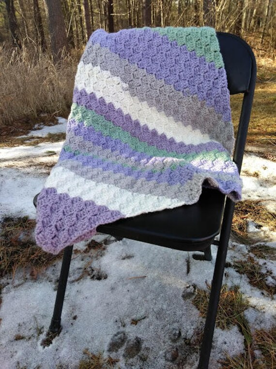 lilac baby blanket