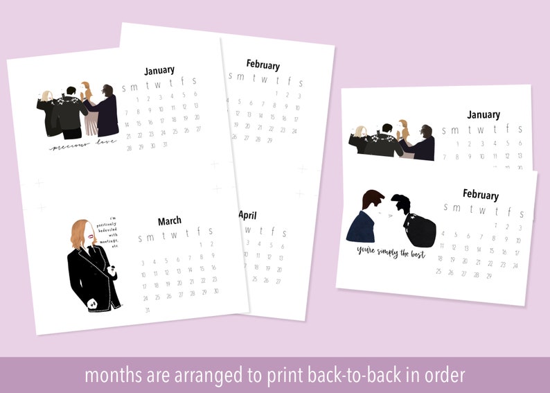 Printable Schitts Creek 2024 Desk Calendar, 5x7 Etsy