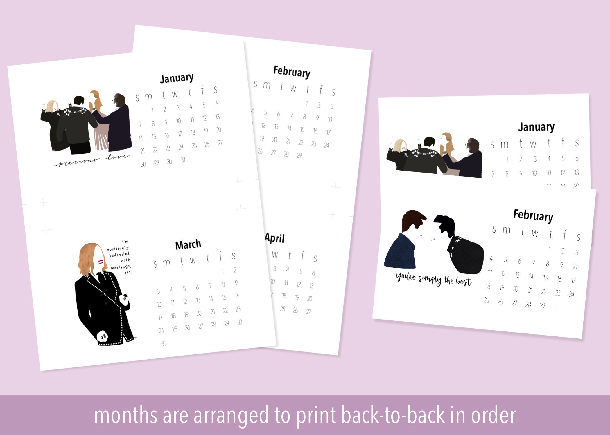 Printable Schitts Creek 2024 Desk Calendar, 5x7 Etsy