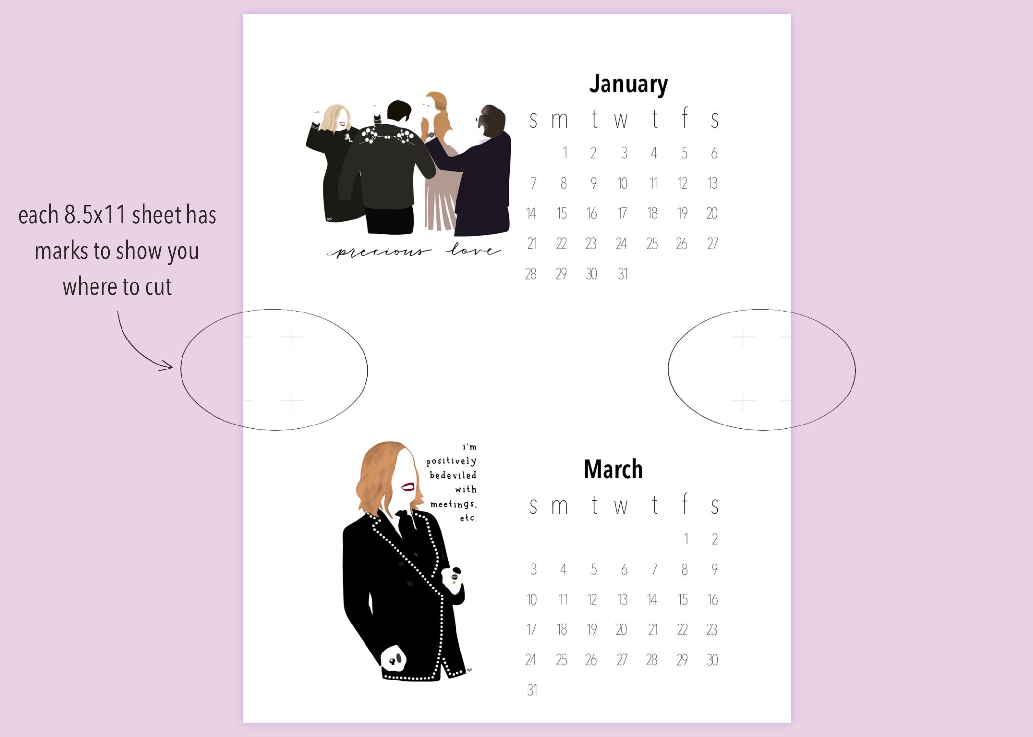 Printable Schitts Creek 2025 Desk Calendar, 5x7 Etsy