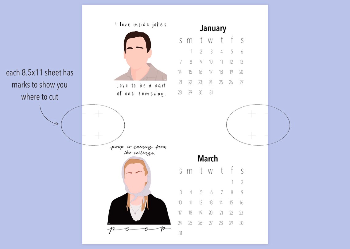 Printable the Office 2024 Desk Calendar 5x7 Etsy Canada