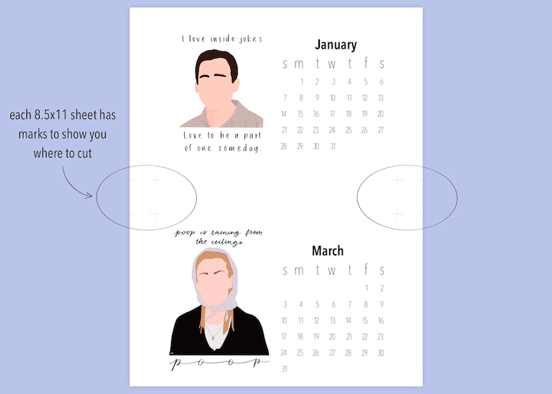 Printable the Office 2024 Desk Calendar 5x7 Etsy Australia
