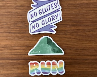 Running vinyl stickers set of 3 | runner stickers | gifts for runners