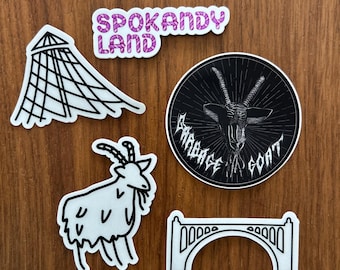 Spokane vinyl stickers set of 5 | Washington stickers