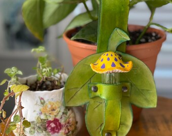 Mushroom Topped Glass Vial Holder