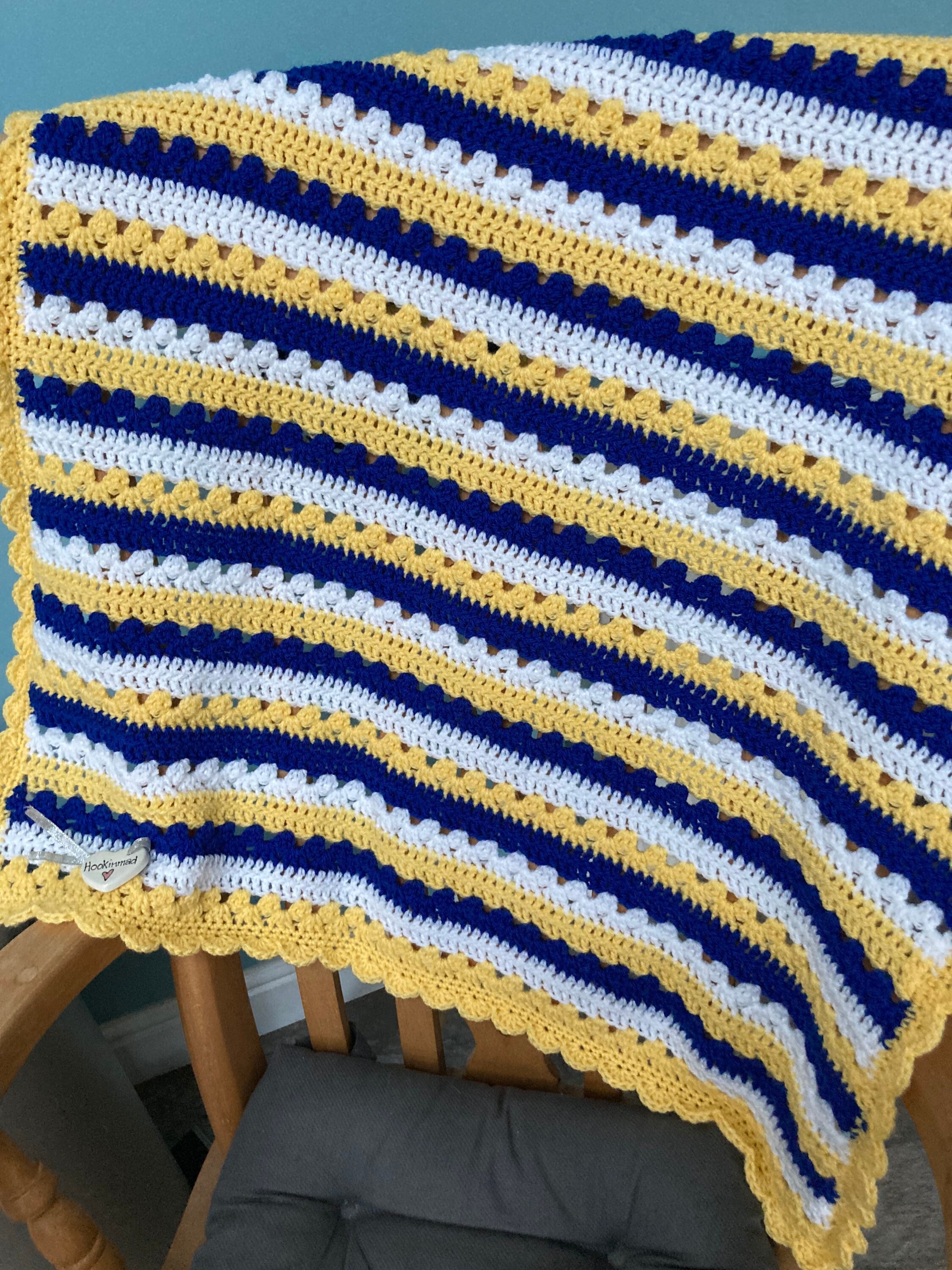 Leeds Utd inspired Crochet Baby Blanket Etsy