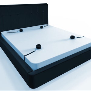 Absolut Intimidad BDMS Bed Set Restraint Kit | Sex toys for couples & adults | Sex Bondage Straps for Pleasure with comfortable Velcro cuffs