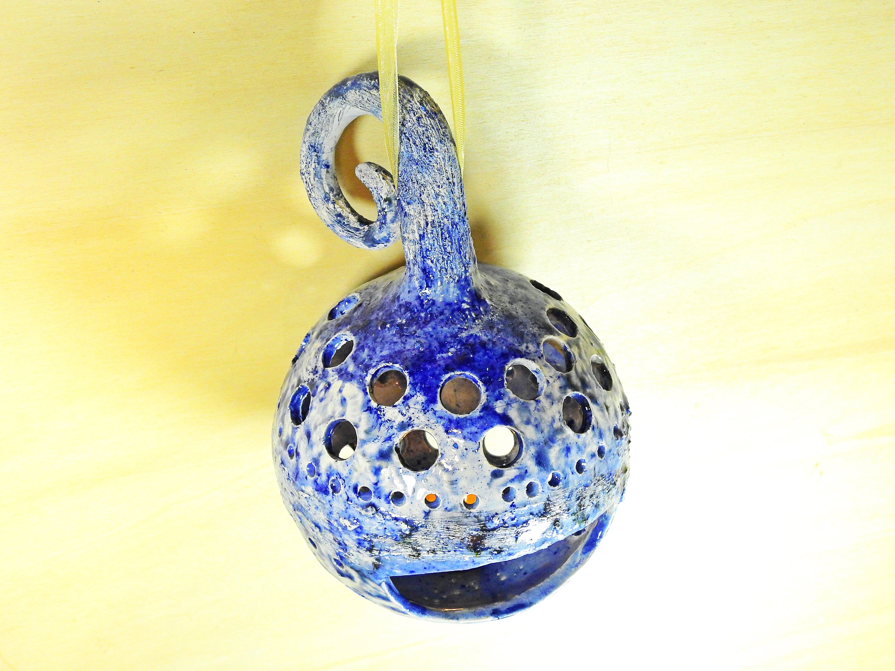 Pendant Light Holder With Various Shades of Blue Tealight Etsy