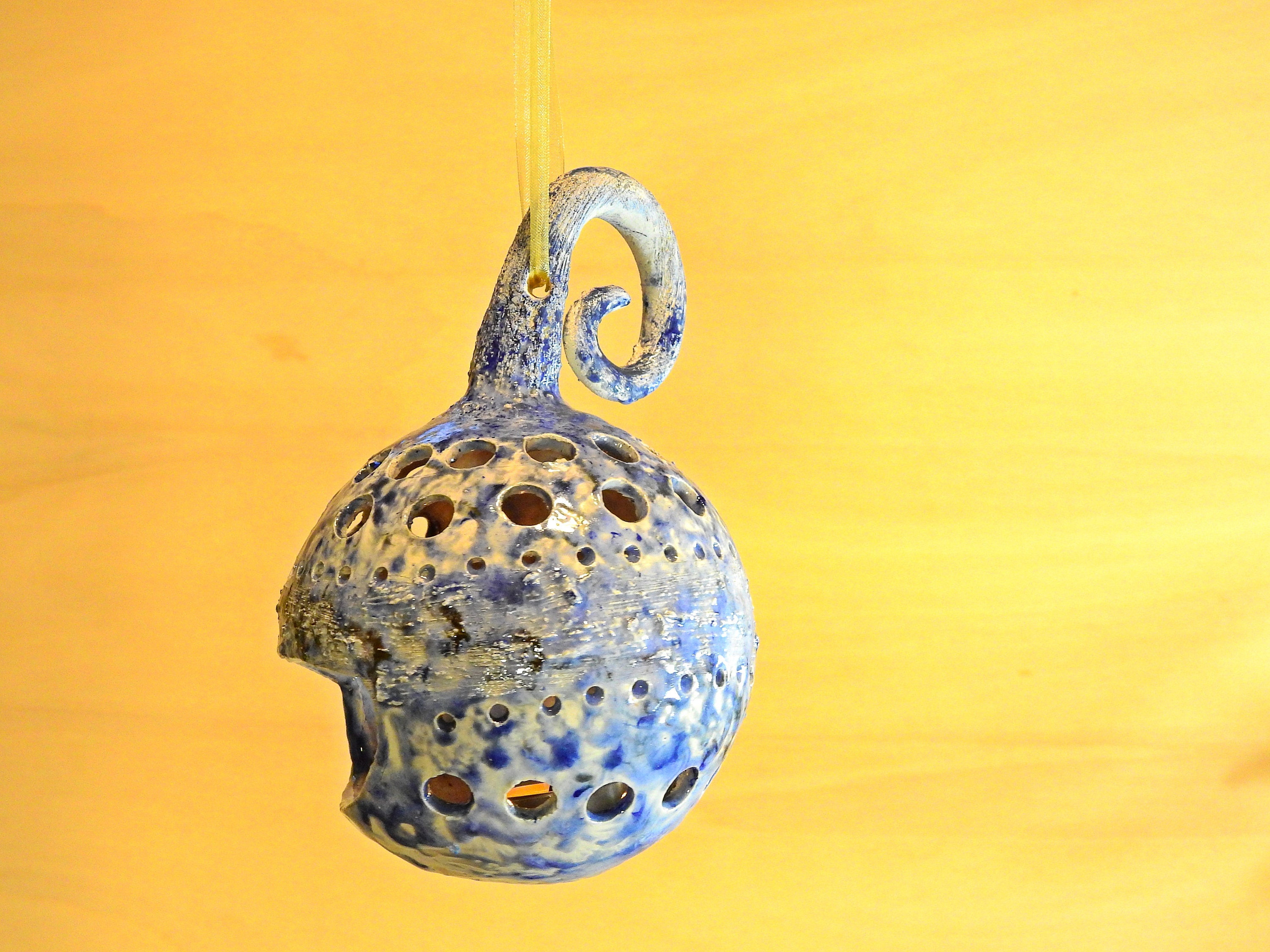 Pendant Light Holder With Various Shades of Blue Tealight Etsy