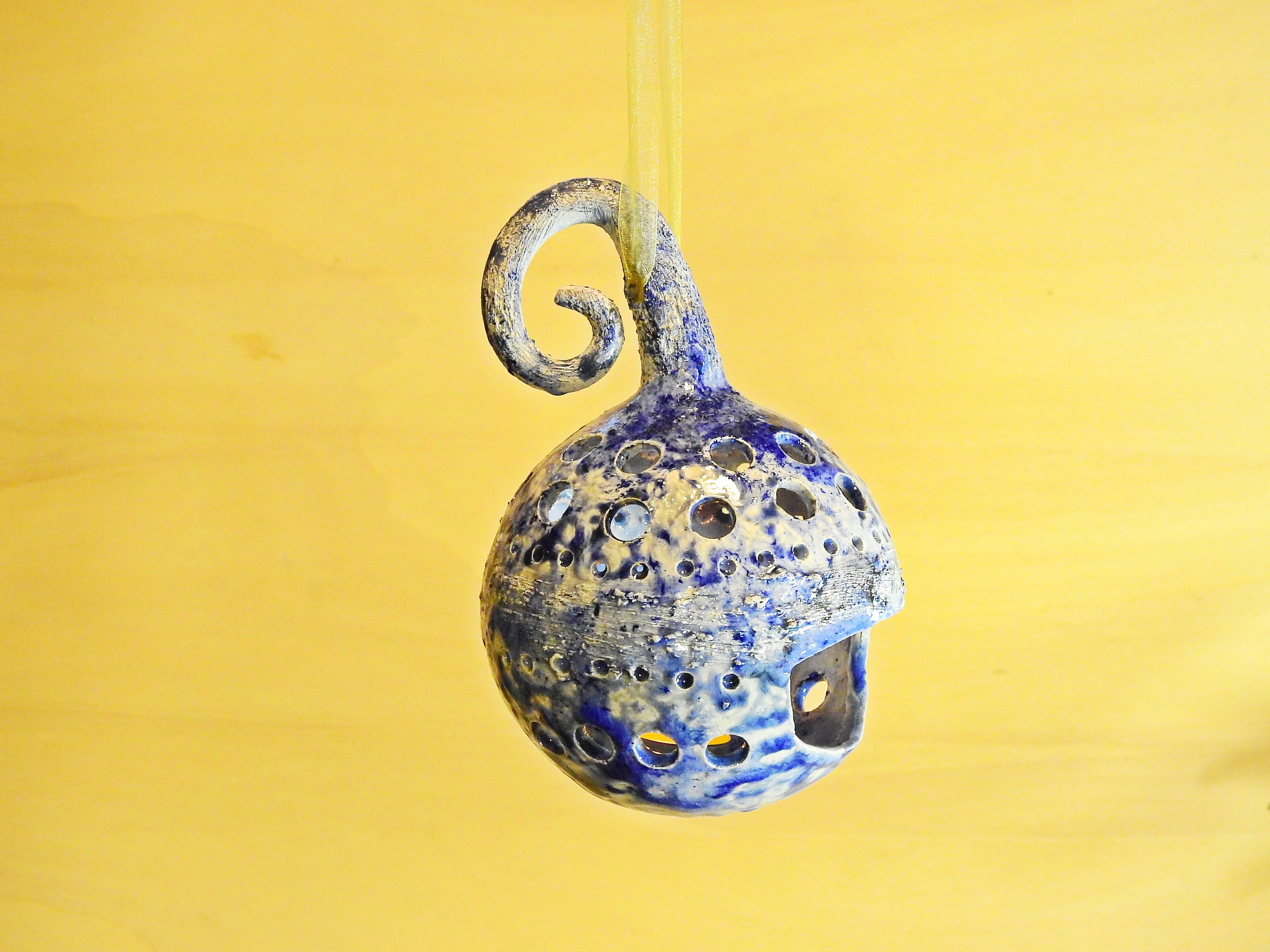 Pendant Light Holder With Various Shades of Blue Tealight Etsy