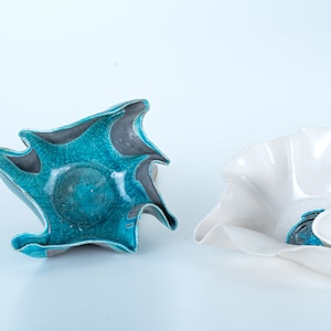 Sea and Sand: Artistic Ceramic Bowls, Unique Handmade Creations image 1