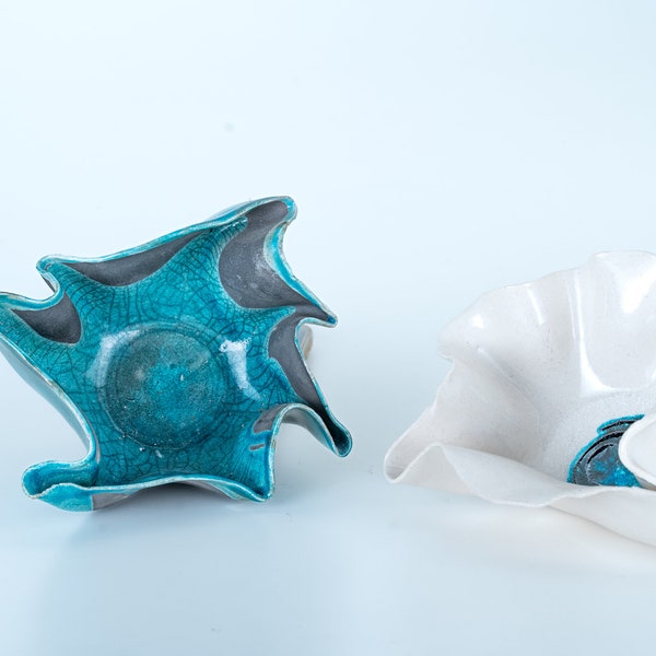 Sea and Sand: Artistic Ceramic Bowls, Unique Handmade Creations