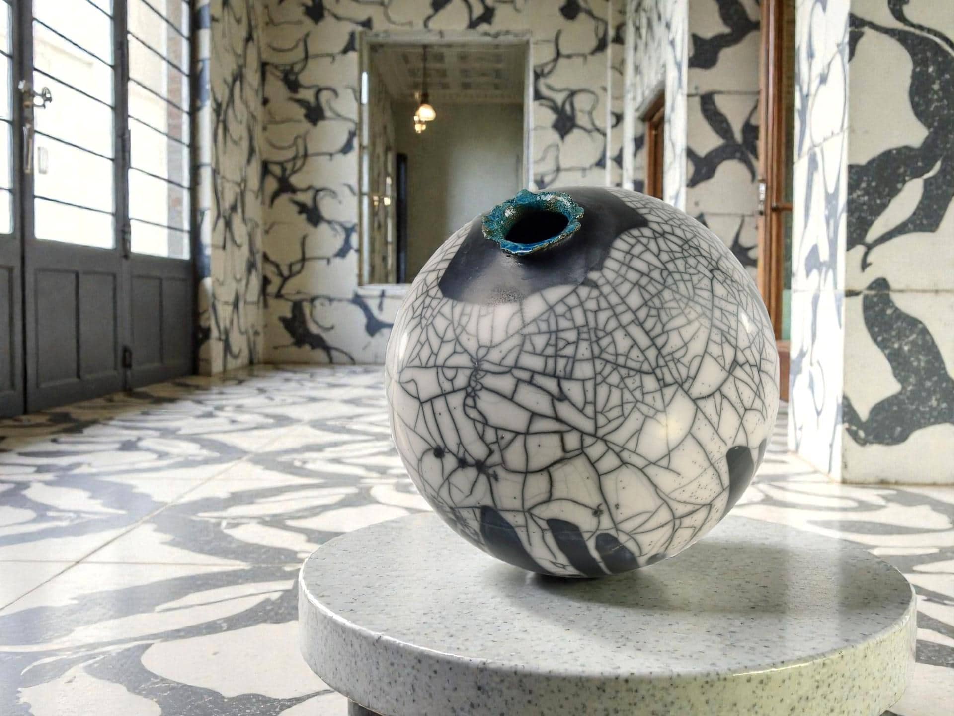 Grand vase en céramique Raku nu — Beyit