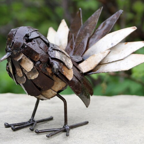 Metal Barn Owl Garden Ornament Sculpture Art Handmade Etsy UK