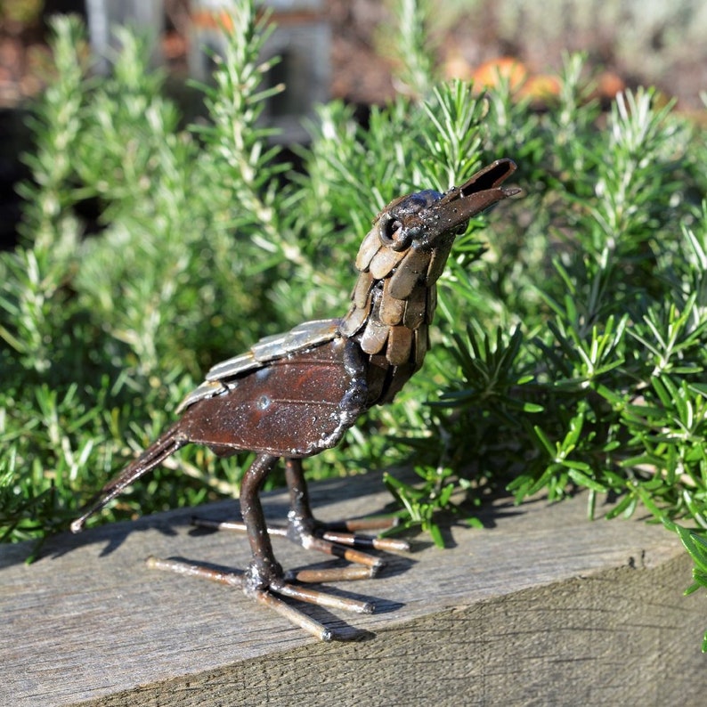 Metal Bird Garden Ornament Sculpture Art Handmade Recycled Etsy UK