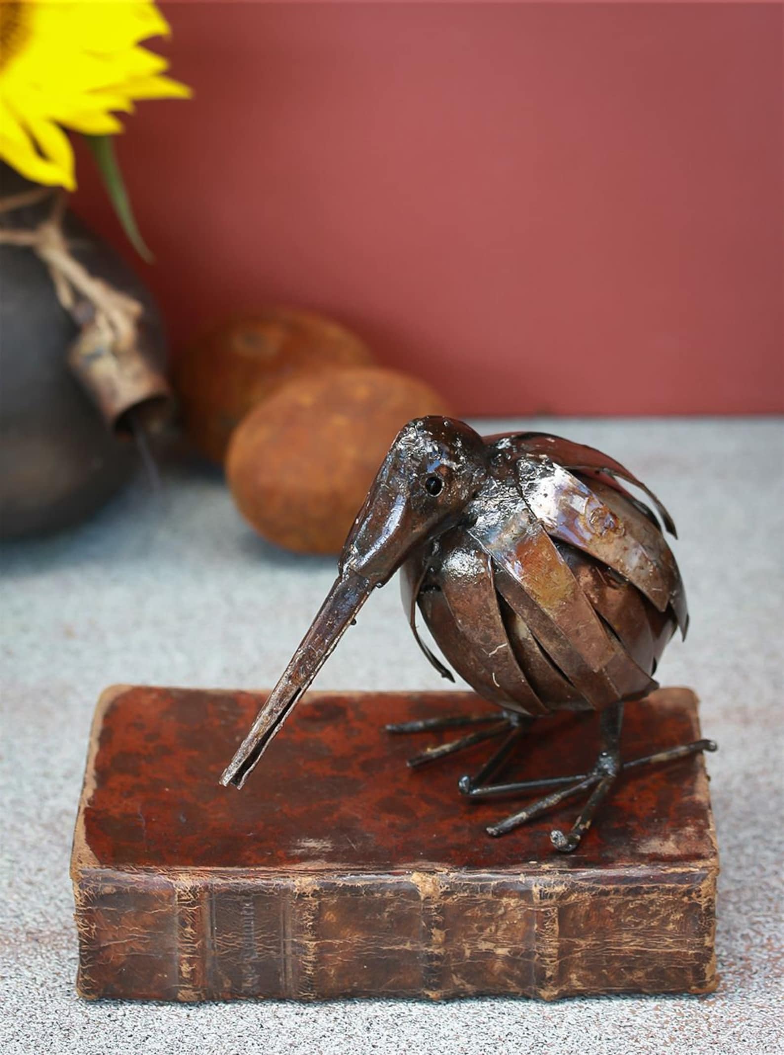 Metal Kiwi Garden Ornament Sculpture Art Handmade Recycled Etsy