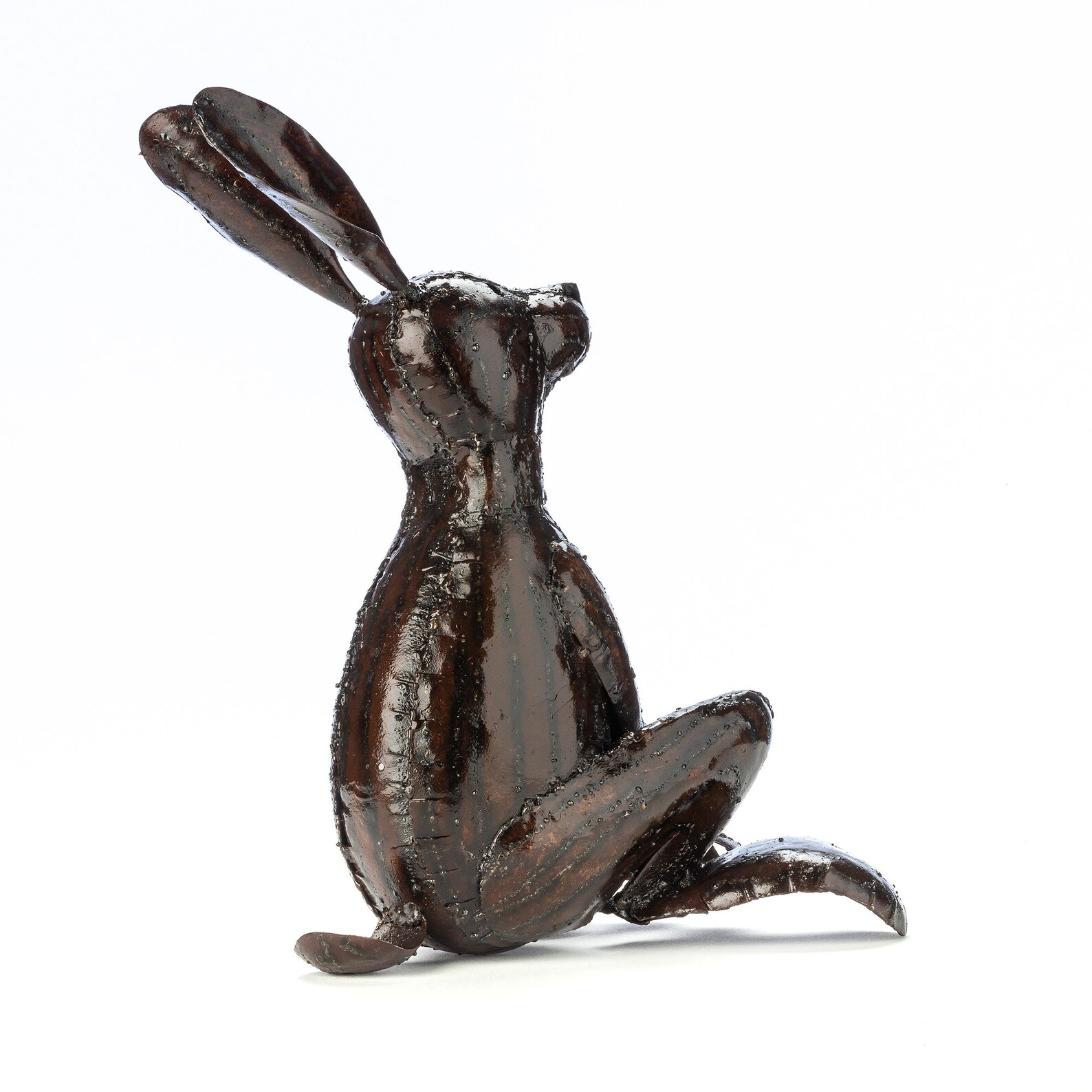 Metal Rabbit Garden Ornament Sculpture Art Handmade Recycled | Etsy