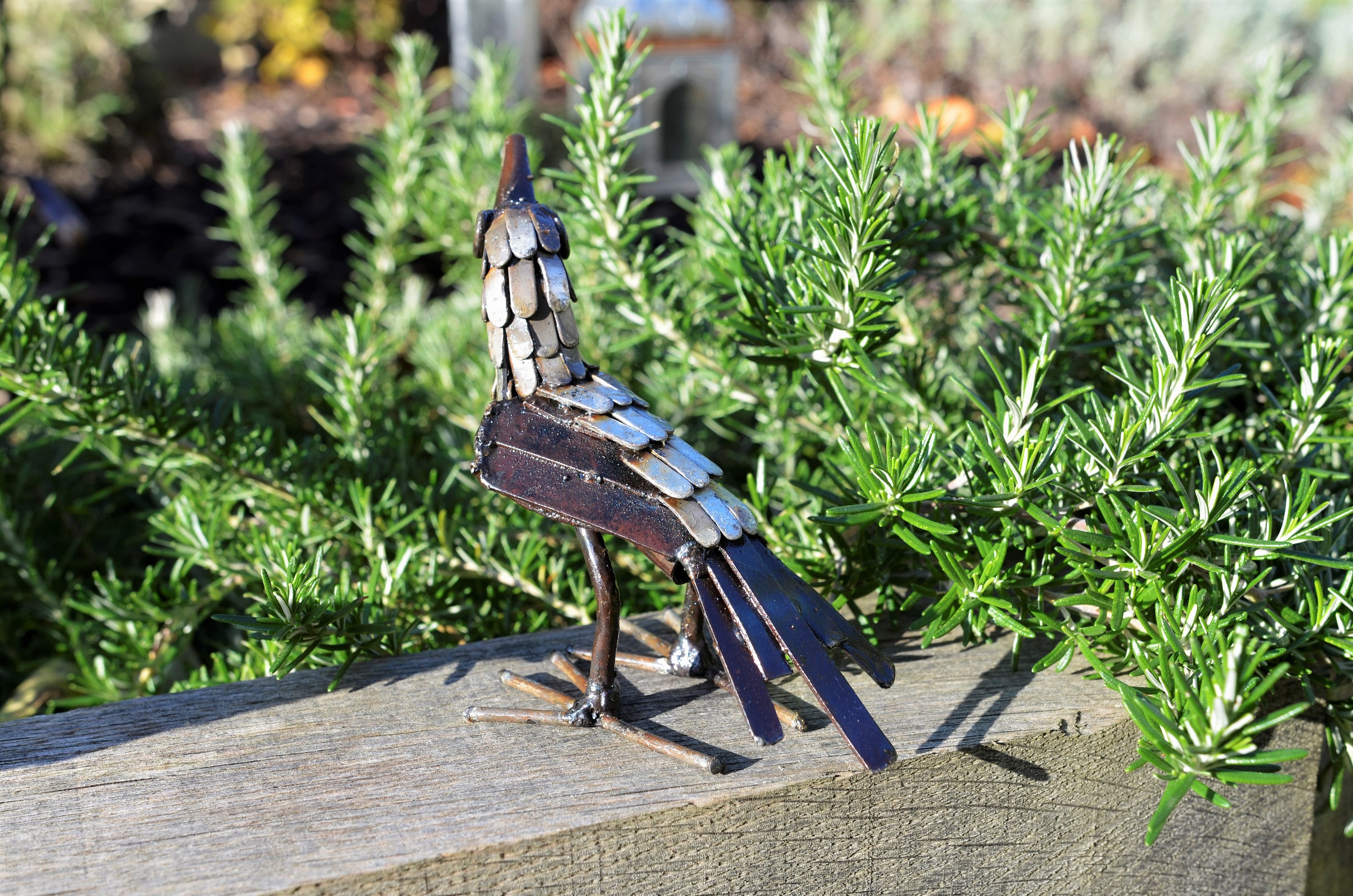 Metal Bird Garden Ornament Sculpture Art Handmade Recycled Etsy UK