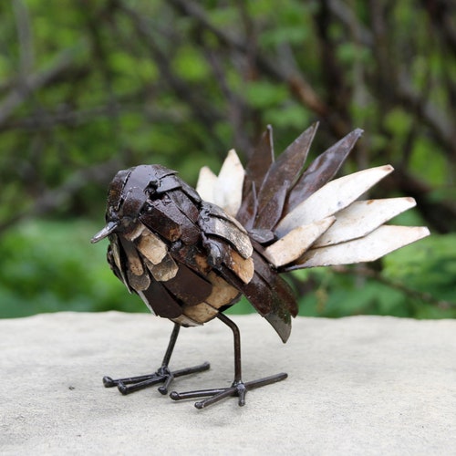 Metal Robin Garden Ornament Sculpture Art Handmade Recycled Etsy UK