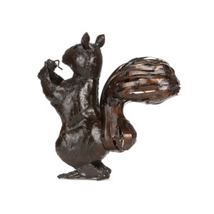 Metal Squirrel Garden Ornament Sculpture Art Handmade - Etsy UK