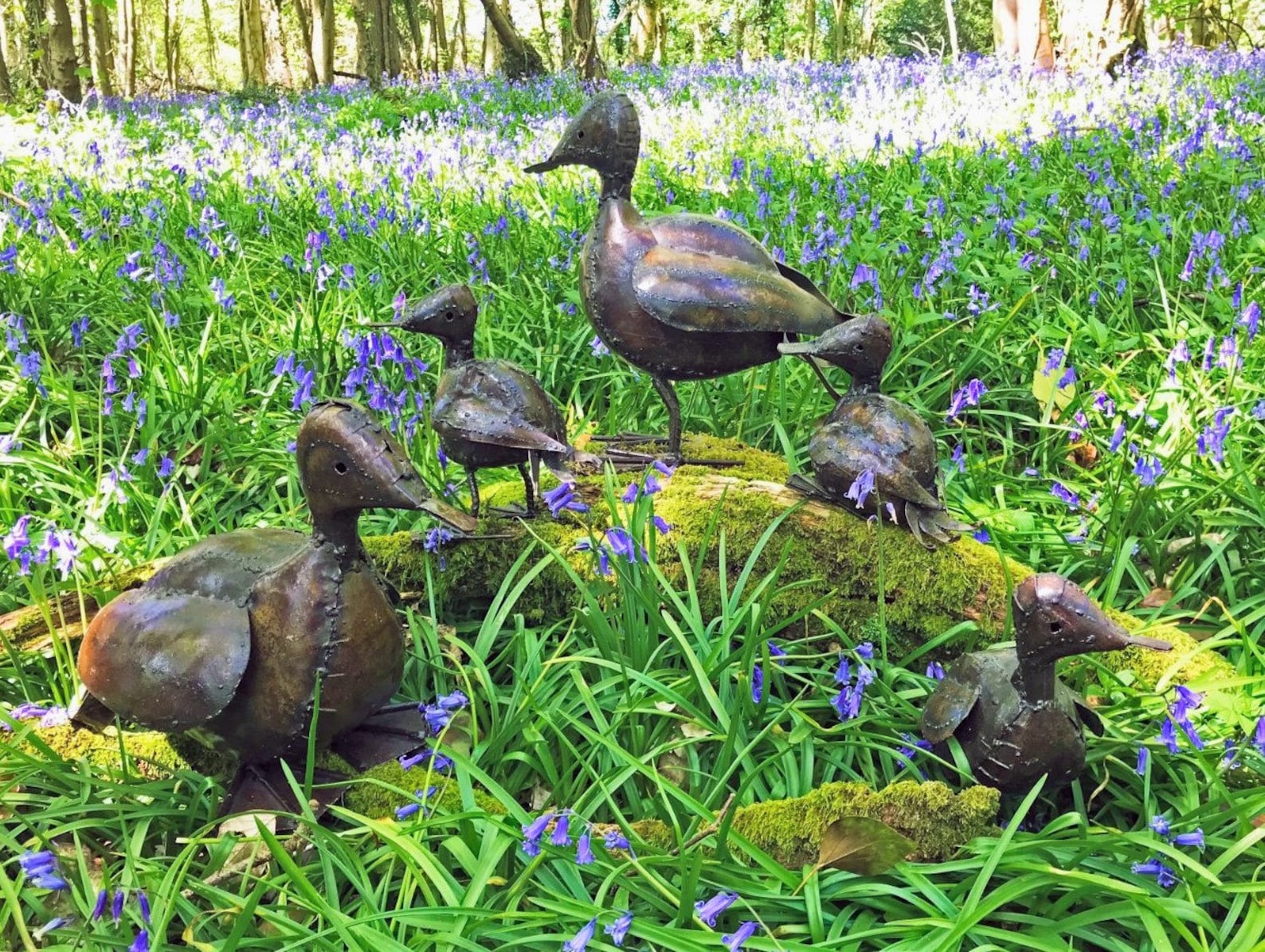 Metal Duck Garden Ornament Sculpture Art Handmade Recycled Etsy UK