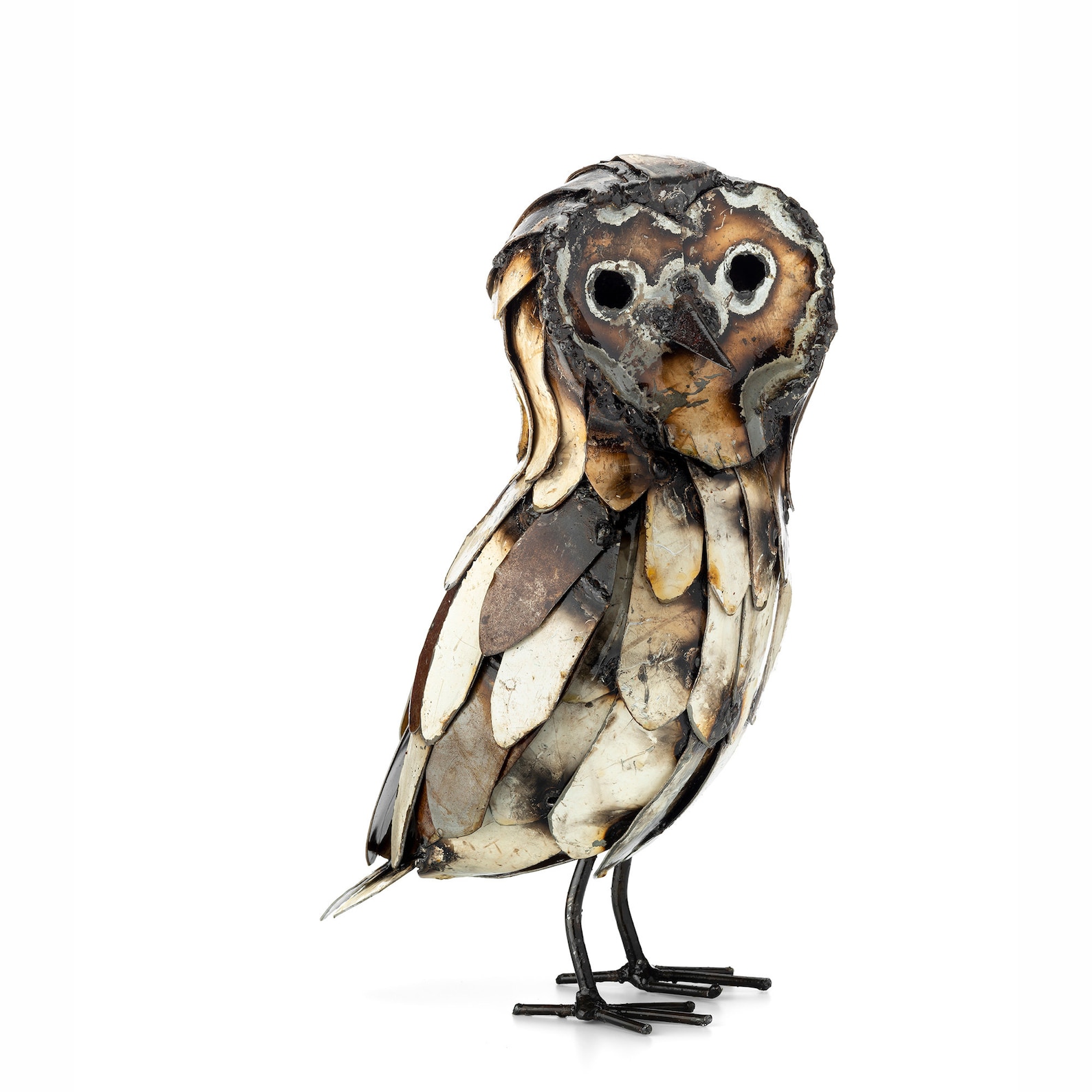 Metal Barn Owl Garden Ornament Sculpture Art Handmade Etsy