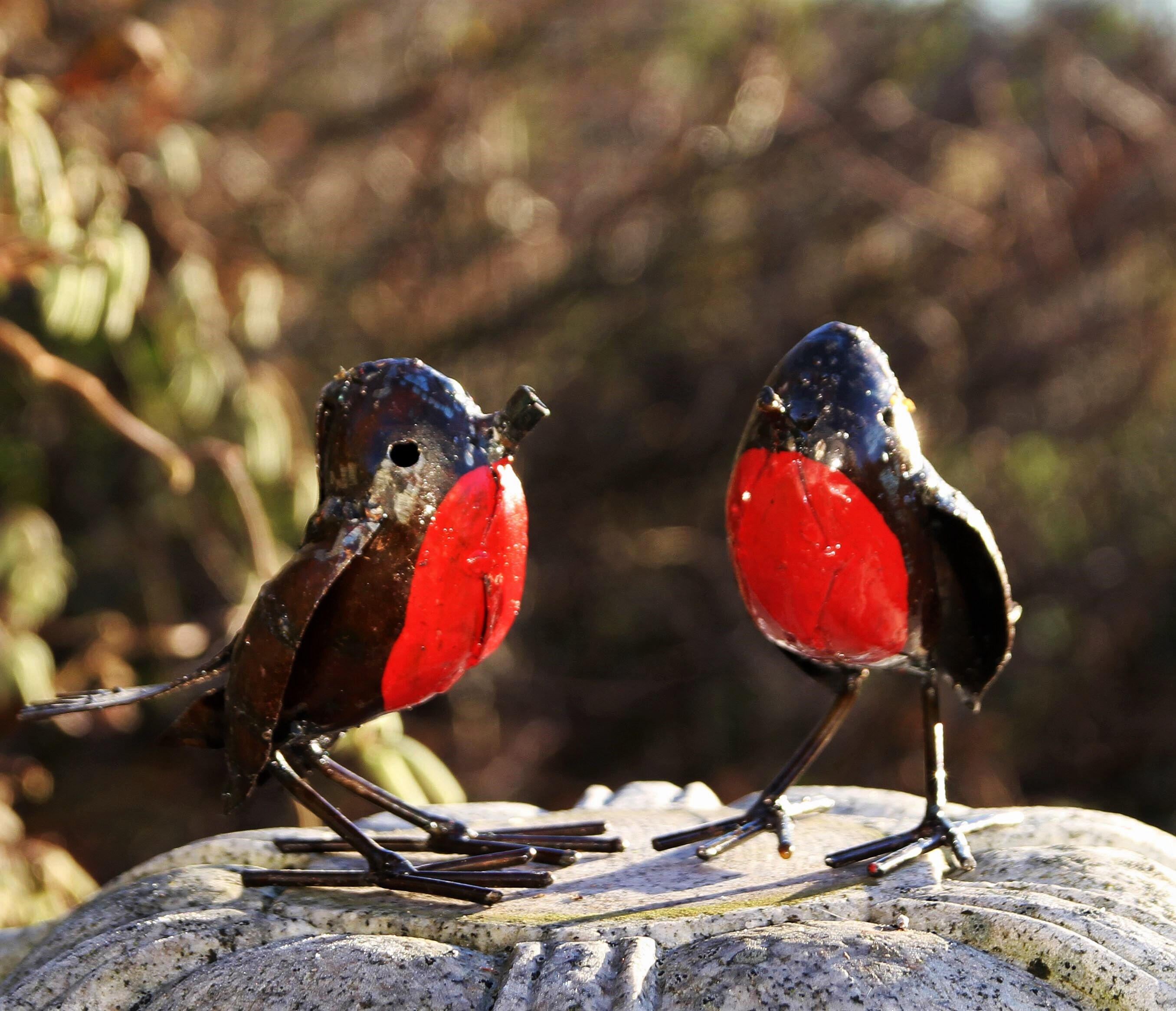 Metal Robin Garden Ornament Sculpture Art Handmade Recycled Etsy