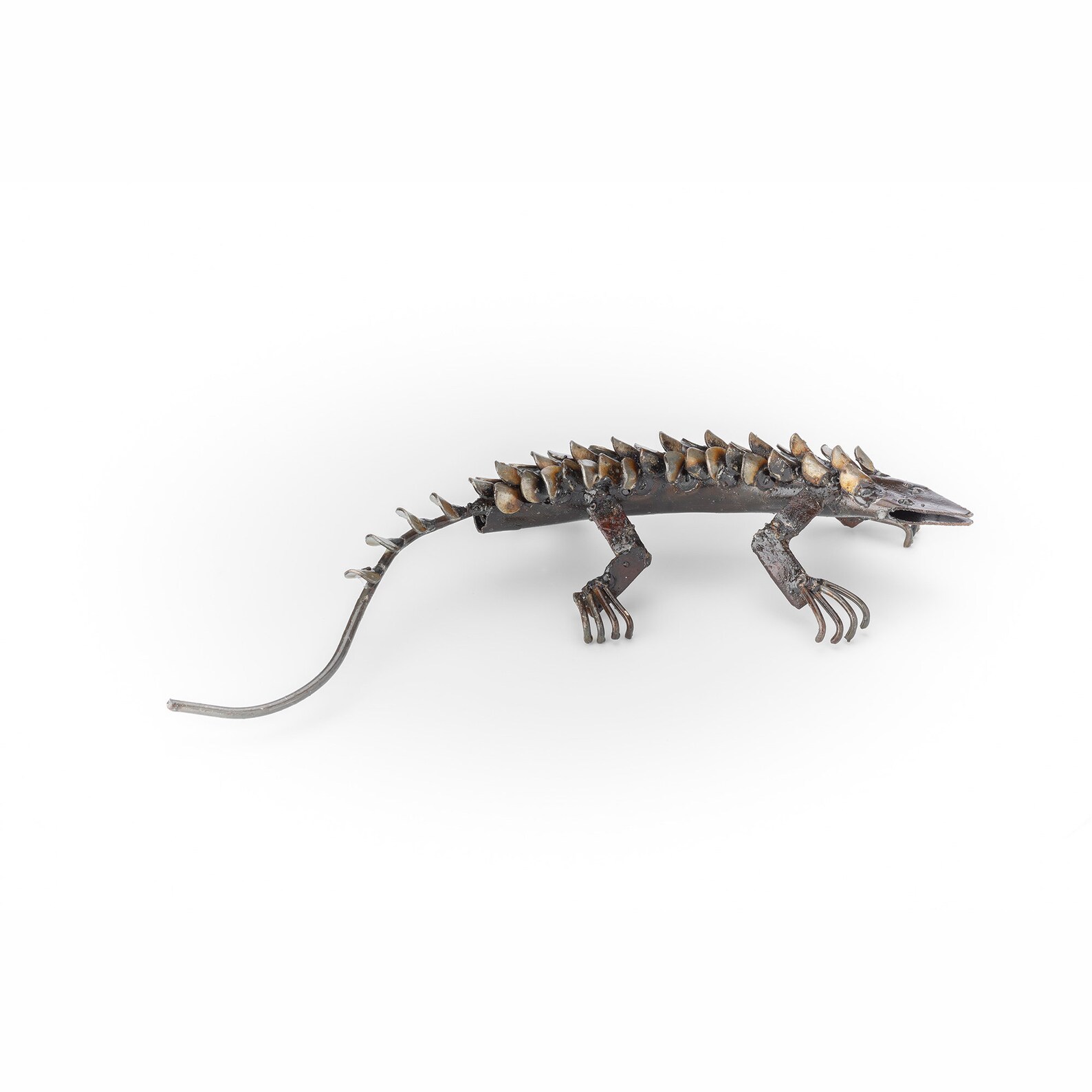 Metal Lizard Garden Ornament Sculpture Art Handmade Recycled Etsy