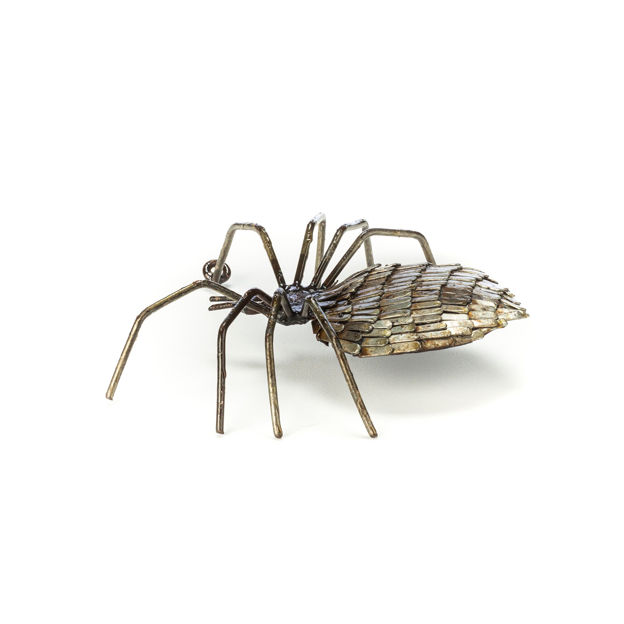 Metal Spider Garden Ornament Sculpture Art Wall Art Recycled Etsy