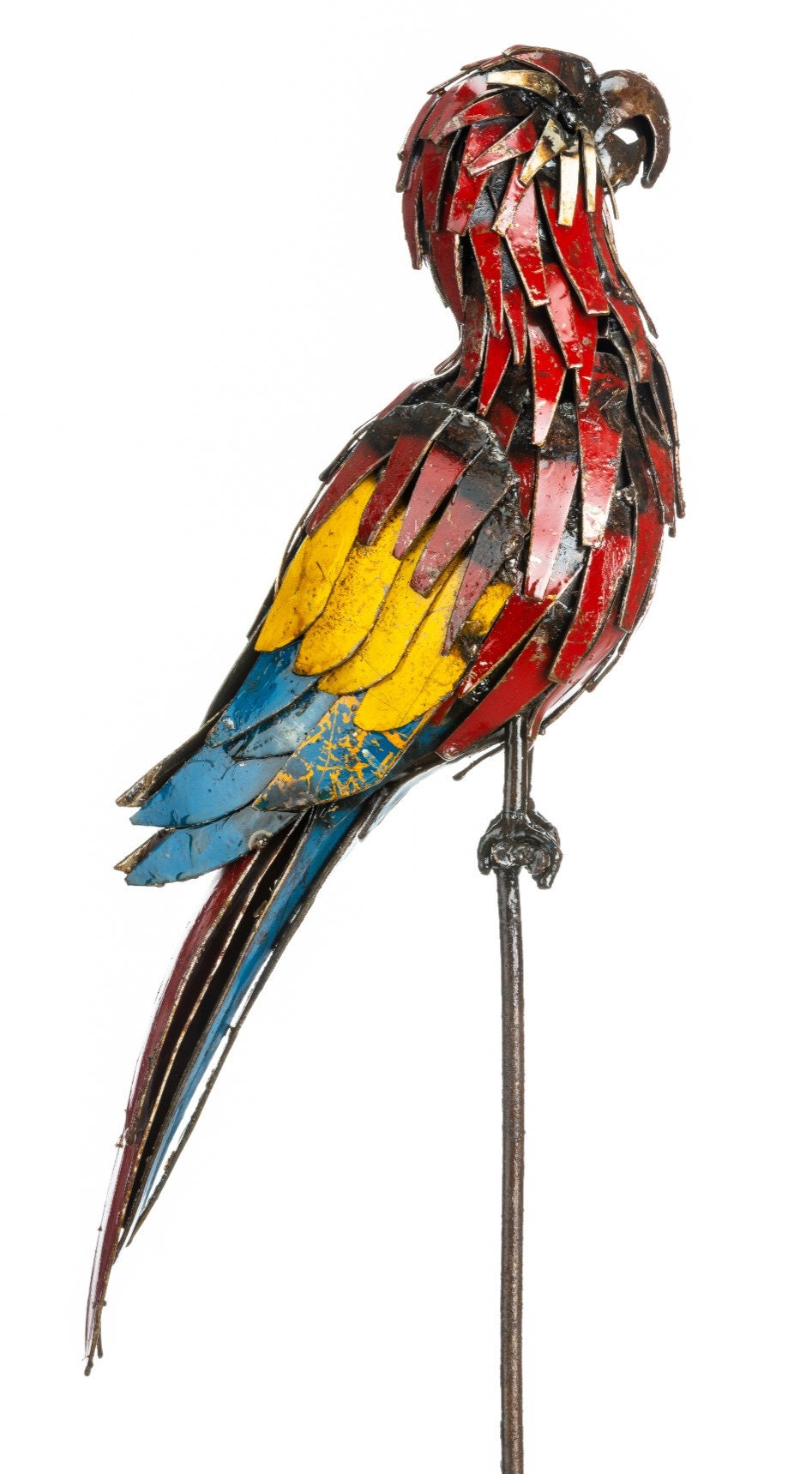 Metal Parrot Garden Ornament Sculpture Art Handmade Recycled Etsy UK