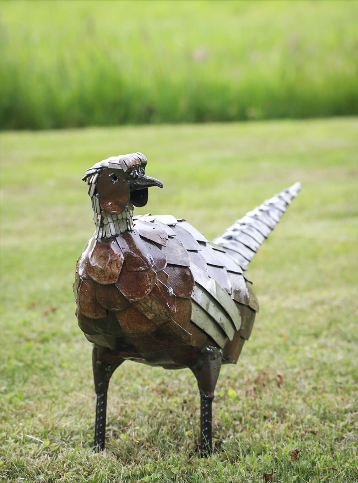 Metal Pheasant Garden Ornament Sculpture Art Handmade Etsy