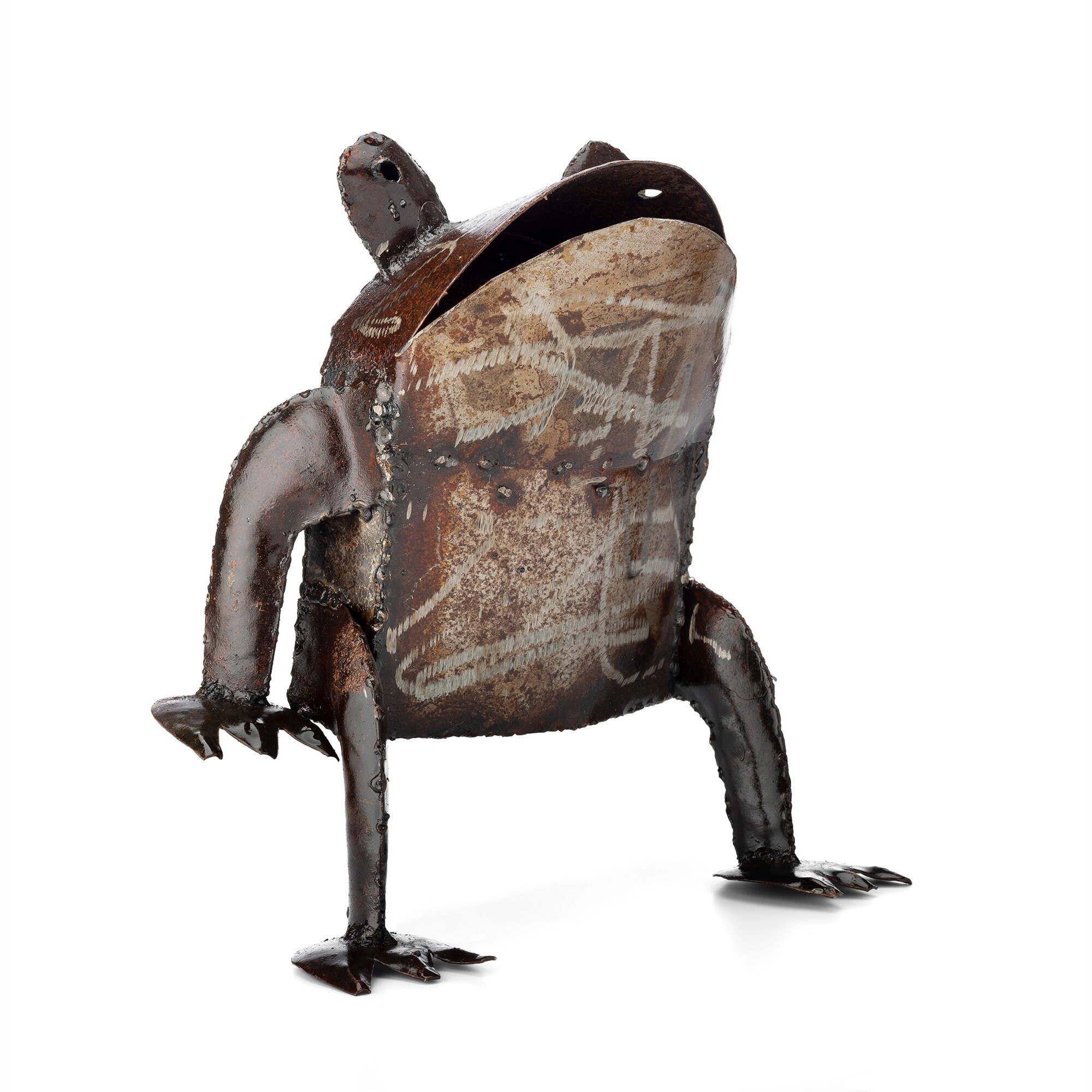 Metal Frog Garden Ornament Pond Sculpture Art Handmade Etsy