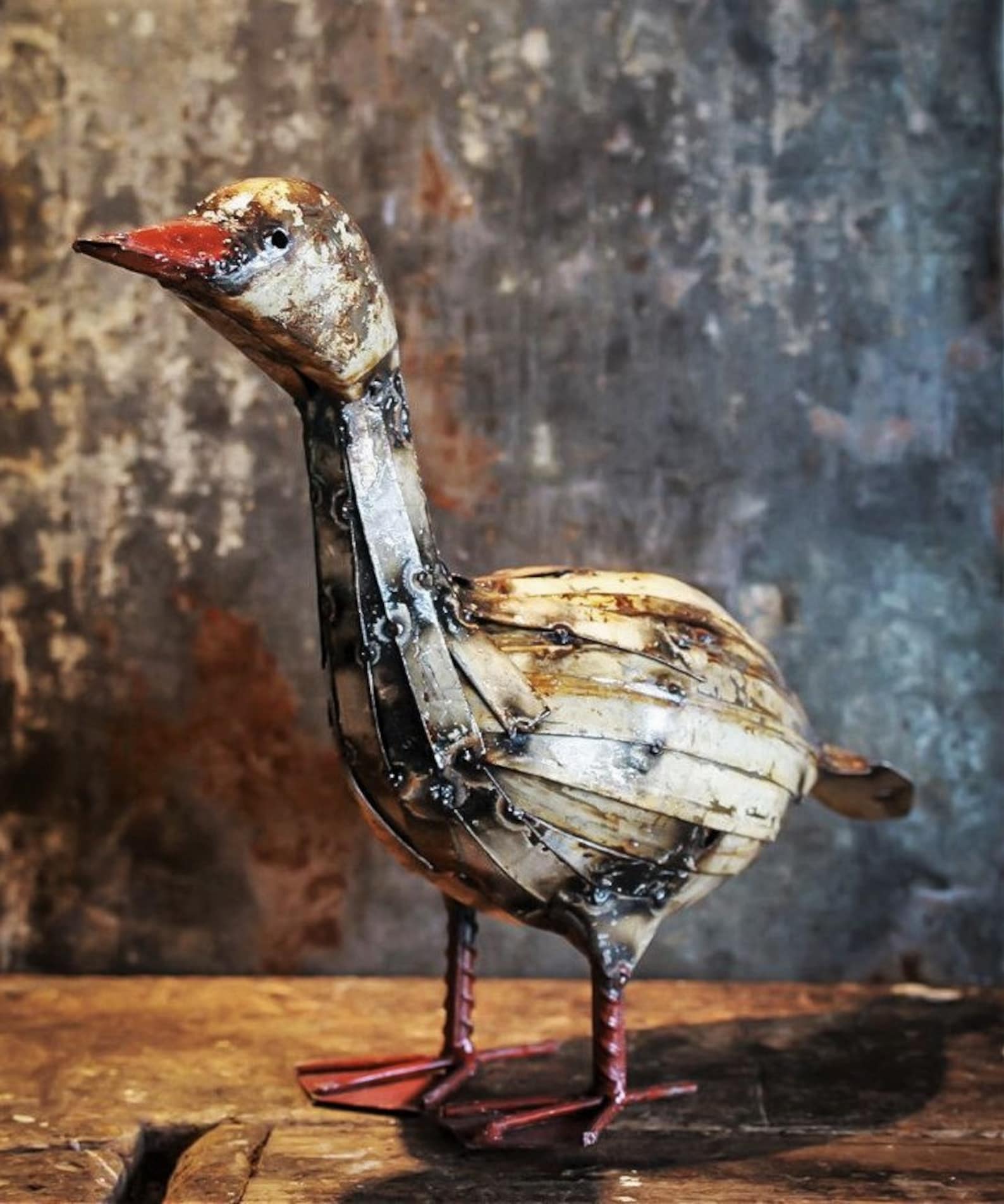 Metal Baby Goose Garden Ornament Sculpture Art Handmade Etsy.de