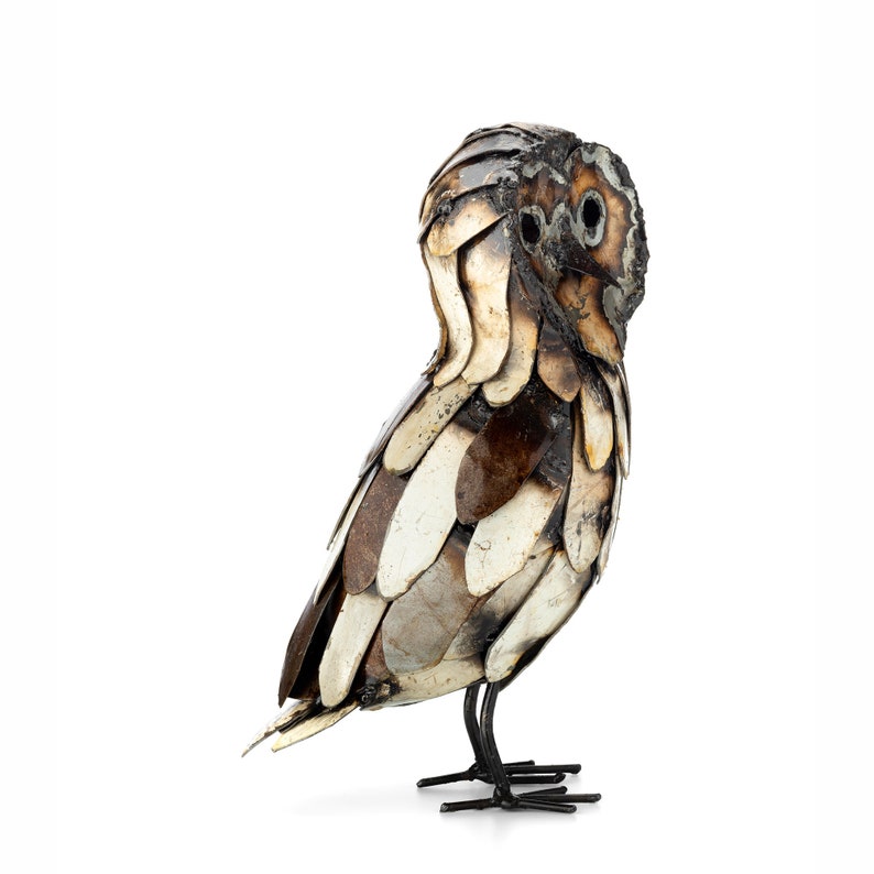 Metal Barn Owl Garden Ornament Sculpture Art Handmade Etsy