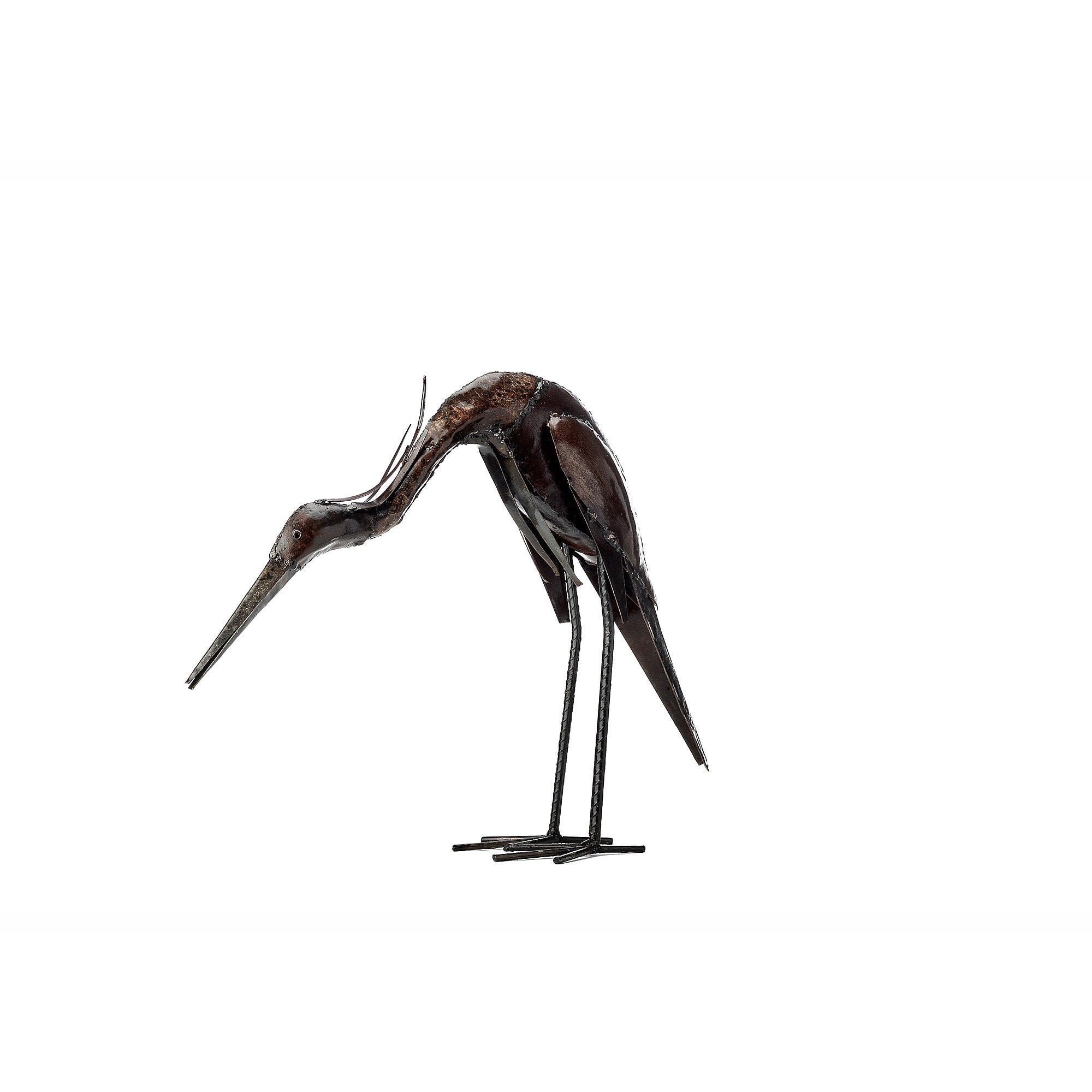 Metal Heron Garden Ornament Sculpture Art Handmade Recycled Etsy UK