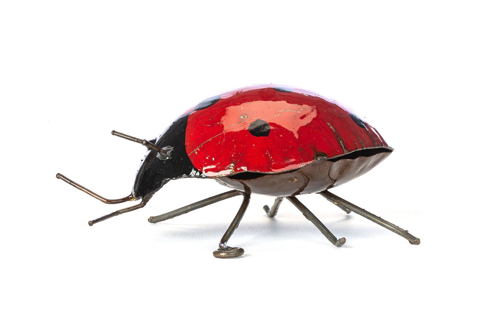Metal Ladybird Garden Ornament Sculpture Art Wall Art Etsy