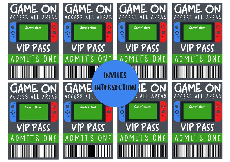 Party Gamer s Vip Guest Access All Areas Name Badge Etsy