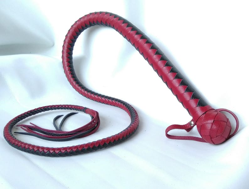 Fouet De Taureau En Cuir Double Ventre - 6 Pieds, Cravache équitation, Marque Cuir PH