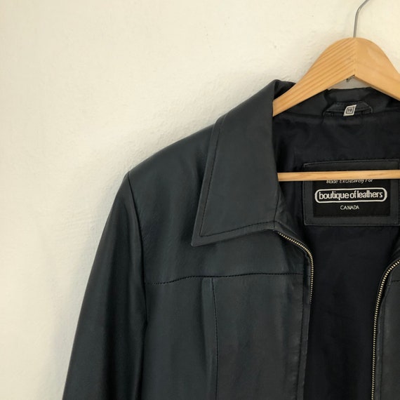 Short Simple Leather Jacket