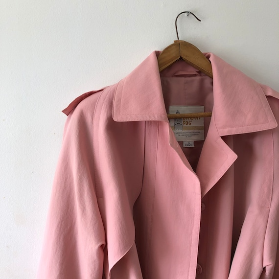 Pink London Fog Trench Coat