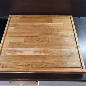 Stove cover oak - thickness: 27 mm - ceramic hob cover, cutting board, hob cover