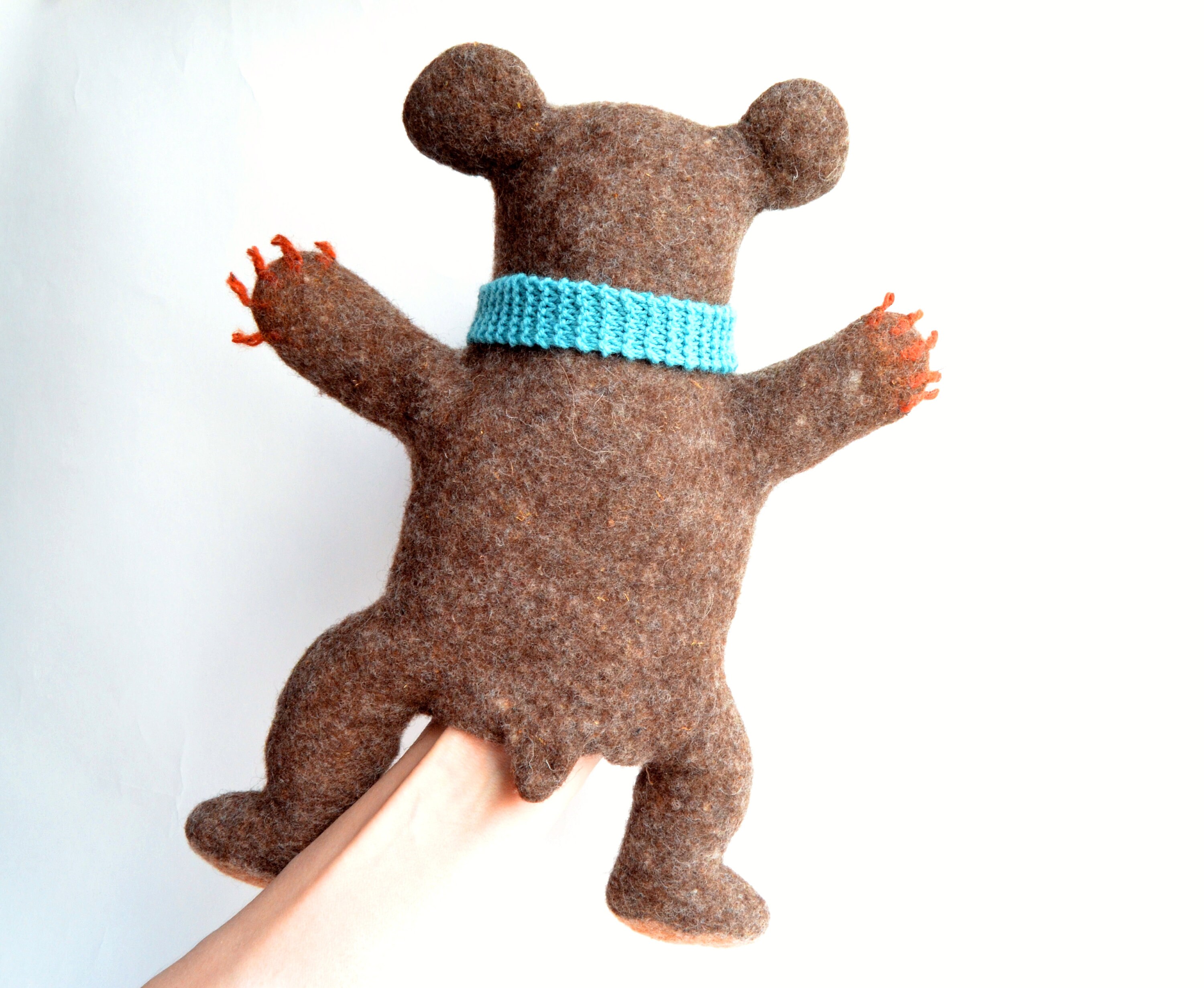 Bear hand puppet Puppets theater Bear felt toy Etsy