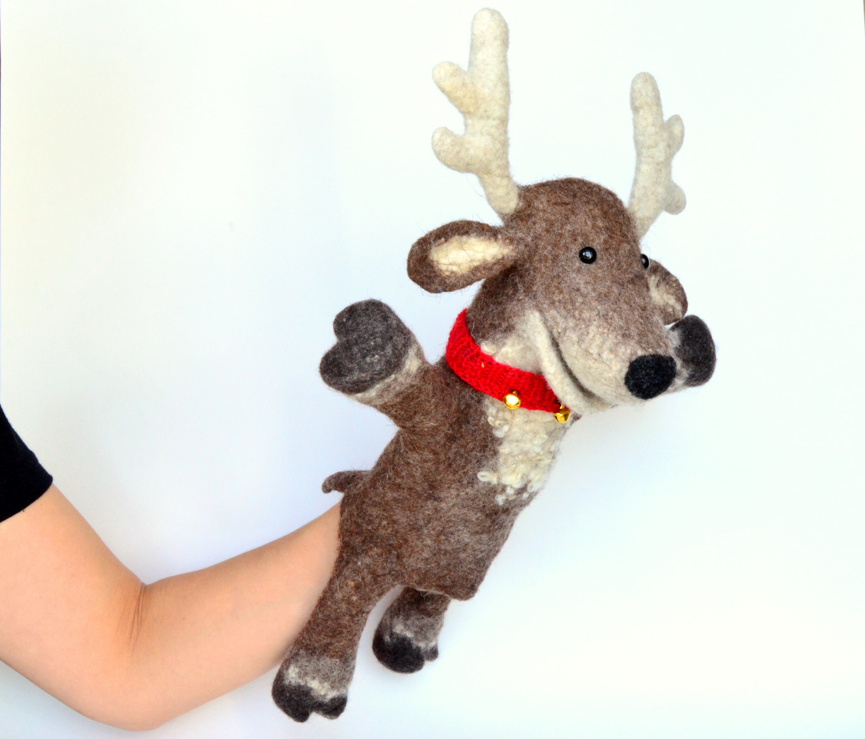 Christmas Deer Toy Deer Hand Puppet Puppets Theater Etsy
