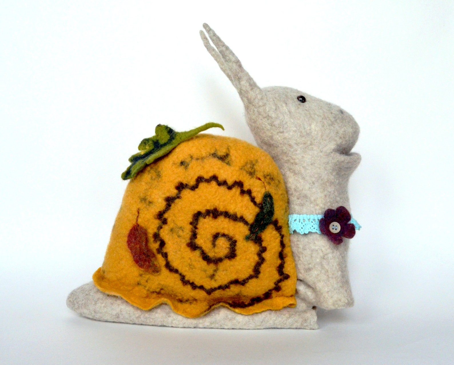 Snail hand puppet Puppets theater Snail toy Etsy