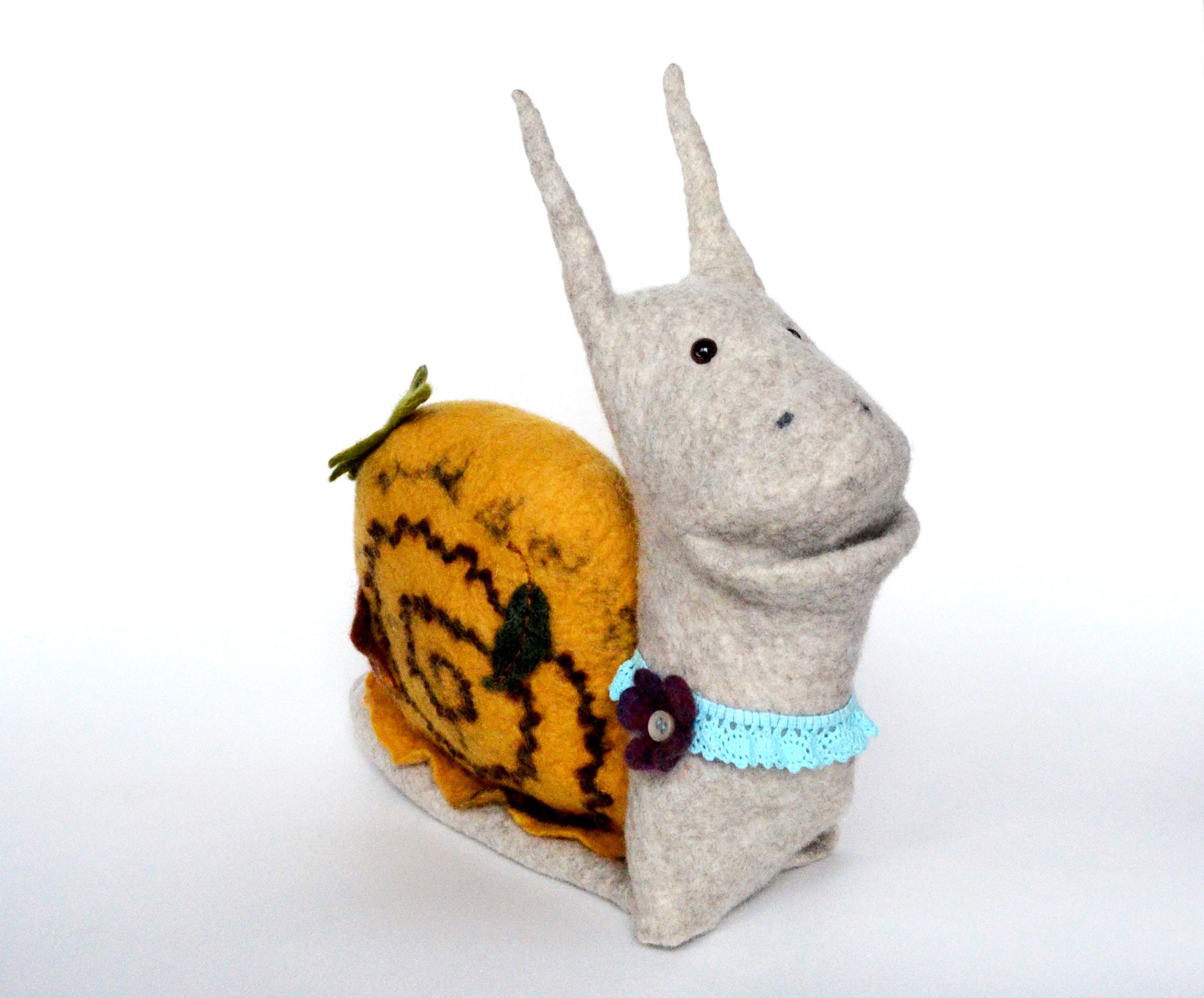 Snail hand puppet Puppets theater Snail toy Etsy