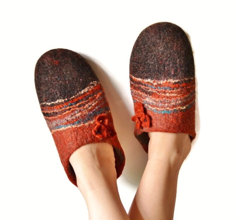 Pantoufles de laine feutrées pantoufles pour femmes Ruby Etsy Pantoufles de laine feutrées pantoufles pour femmes Ruby Etsy