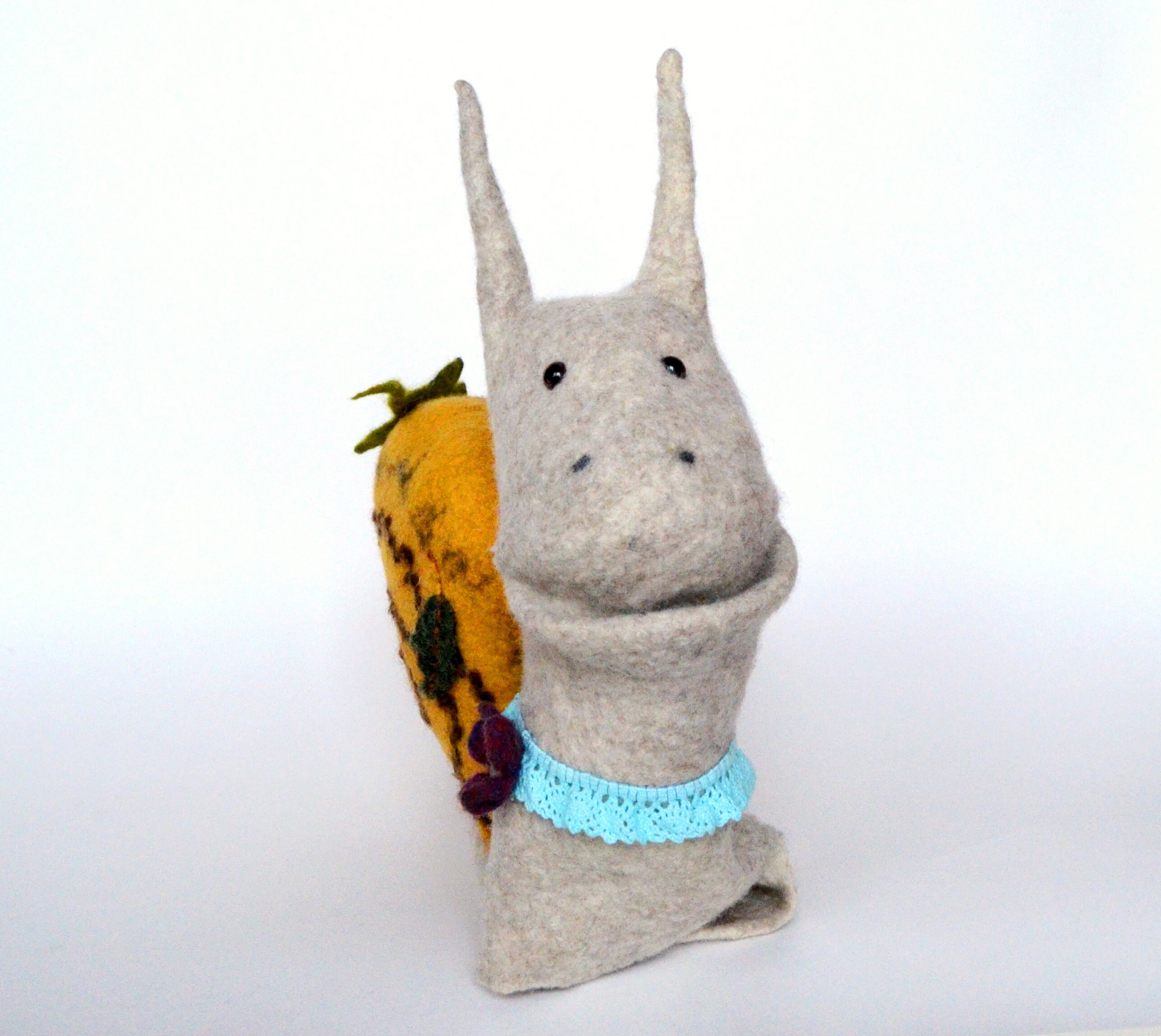 Snail hand puppet Puppets theater Snail toy Etsy